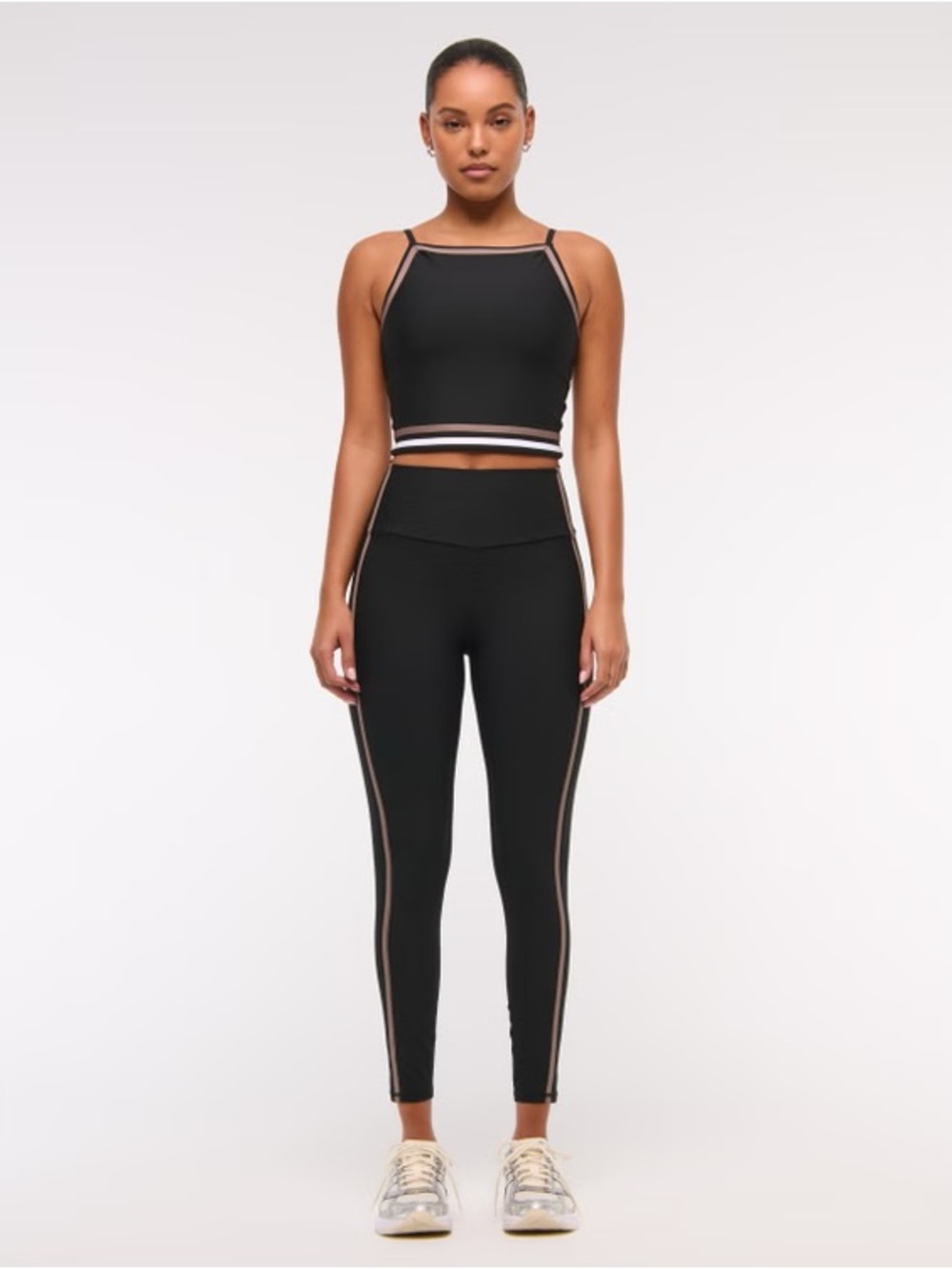 Abercrombie YPB 2 Piece Workout Set With Stripe